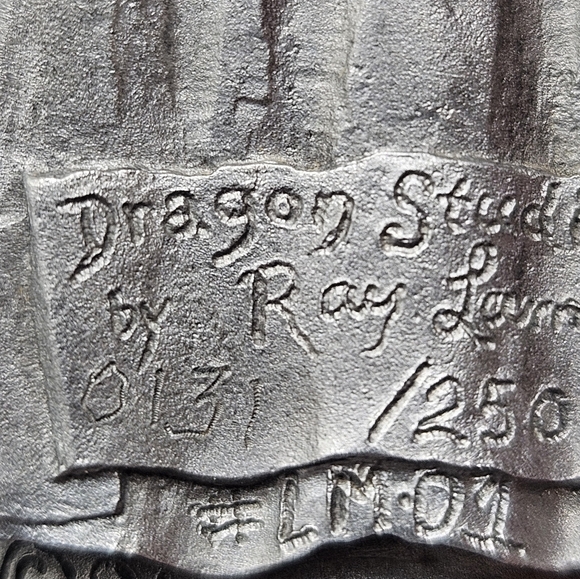 Perth Pewter Dragon Studies By Ray Lamb 1991 LM01 0131/2500 Wizard Statue - Picture 7 of 10